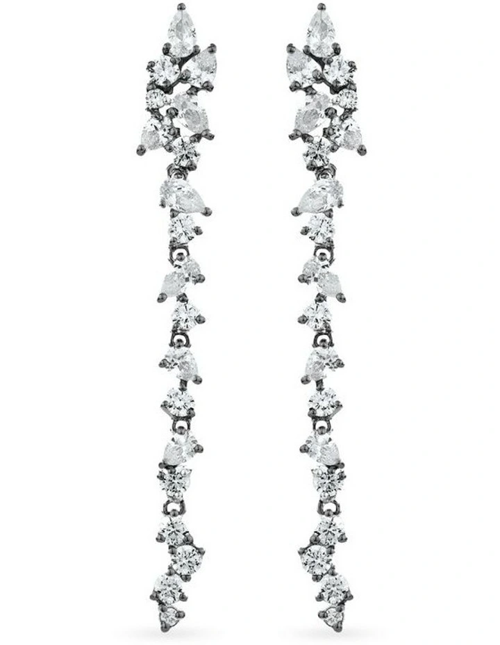 Renewed Earrings With Diamonds in Black Rhodium image 1
