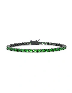 Renaissance Bracelet With Emeralds in Black Rhodium