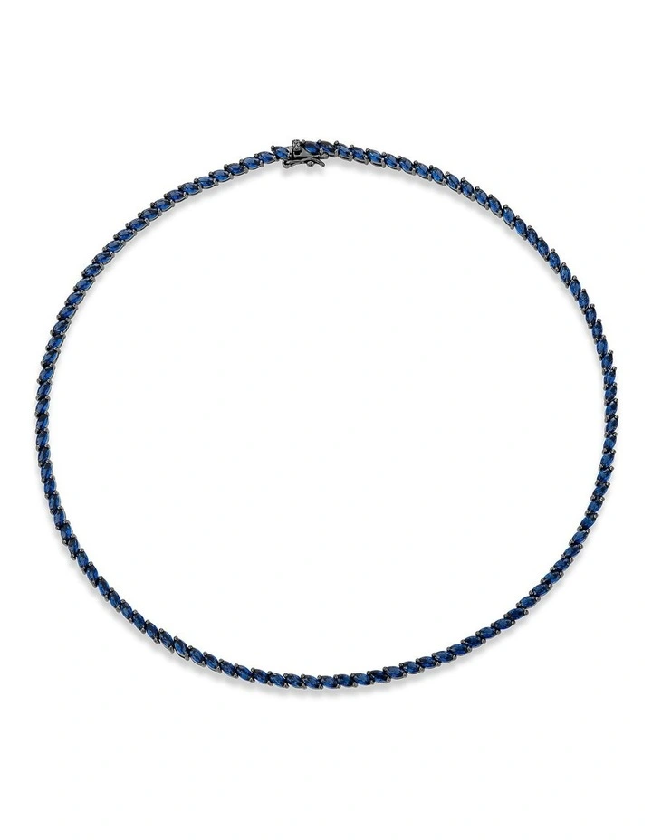 Renaissance Necklace with Sapphires in Black Rhodium image 2