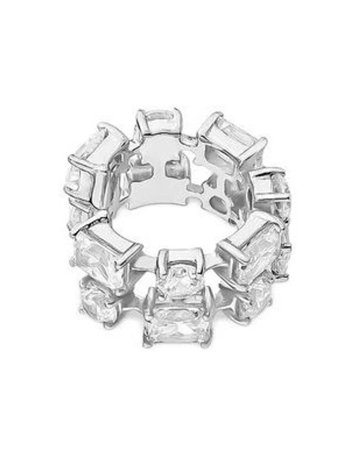 Revival Ear Cuff with Diamonds in Silver image 1