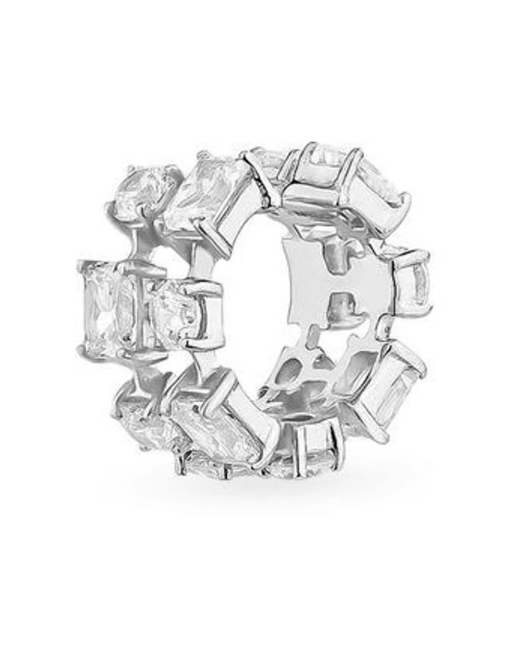 Revival Ear Cuff with Diamonds in Silver image 4