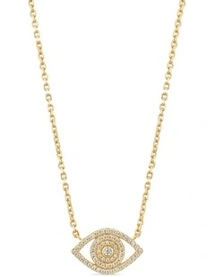 Protection Necklace with Diamonds in Gold