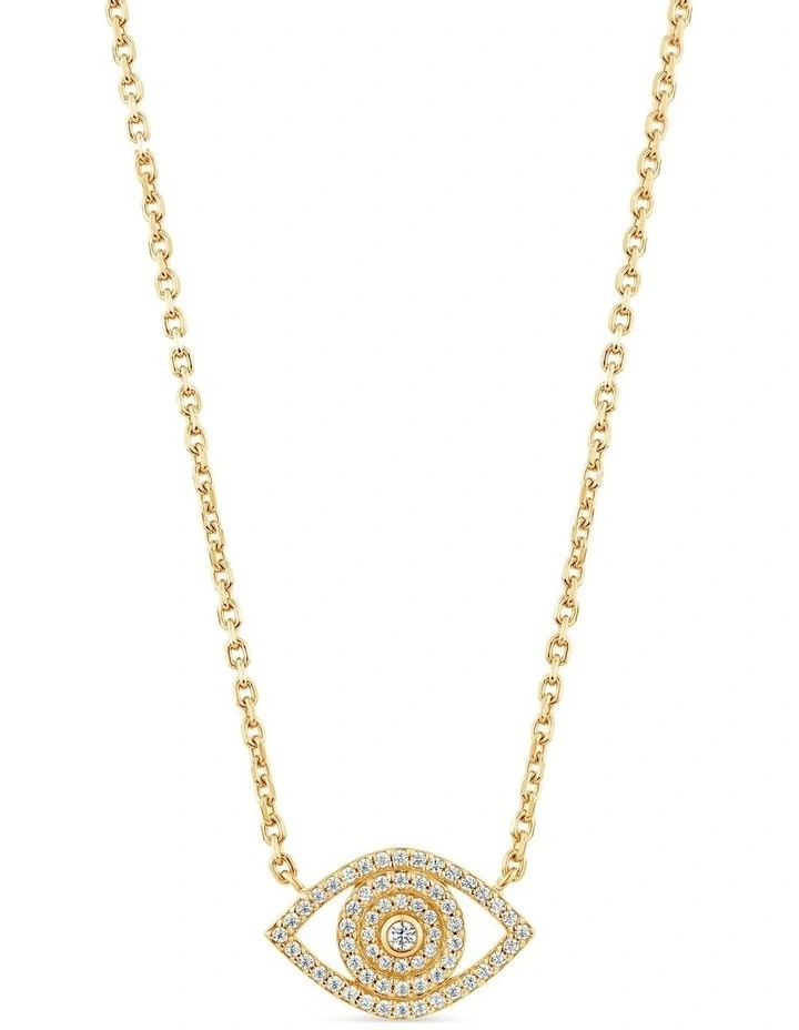 Protection Necklace with Diamonds in Gold image 1