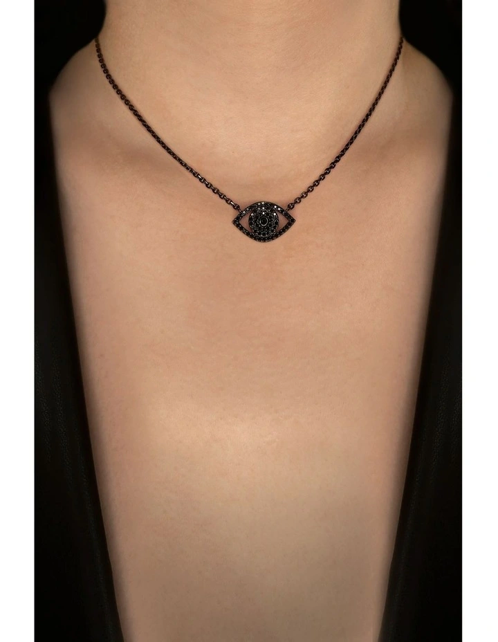 Protection Necklace with Black Diamonds in Black Rhodium image 2