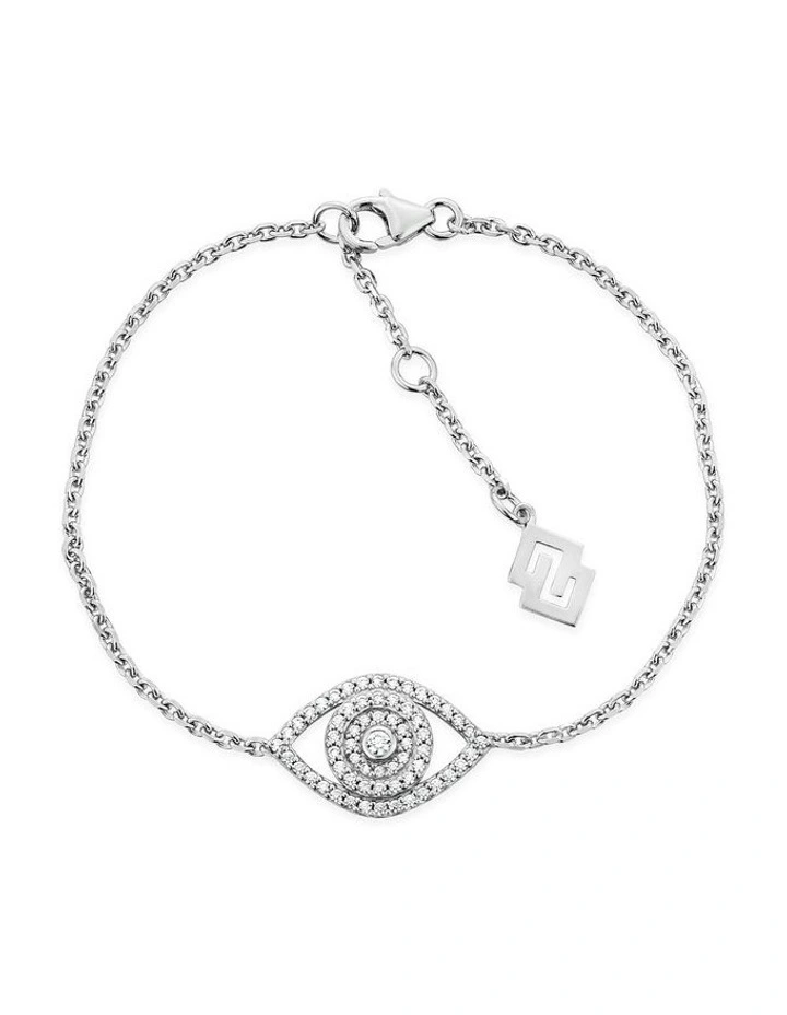 Protection Bracelet with Diamonds in Silver image 1