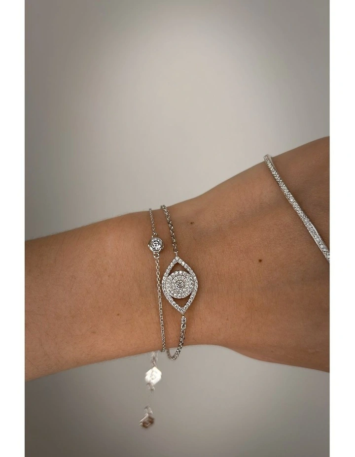 Protection Bracelet with Diamonds in Silver image 2
