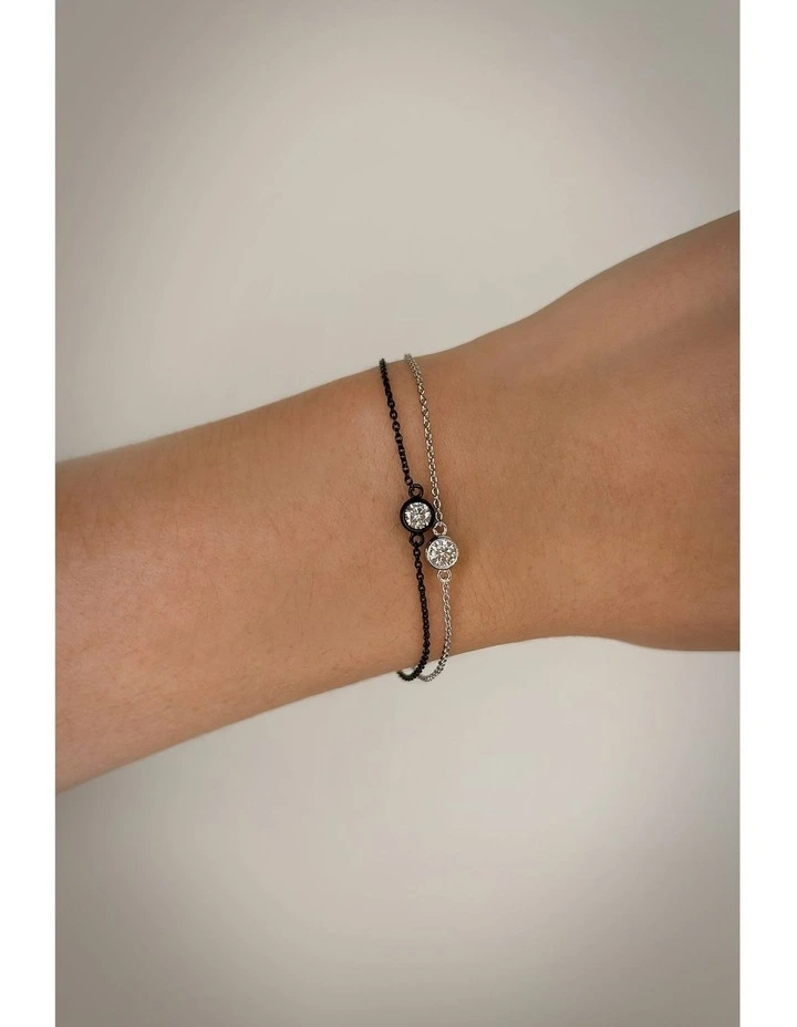 Minx Bracelet with Diamonds in Silver image 2