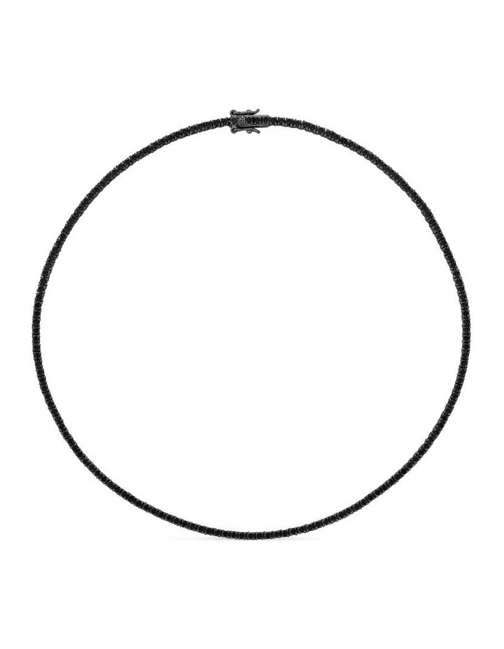 Flirtation Necklace with Black Diamonds in Black Rhodium image 1