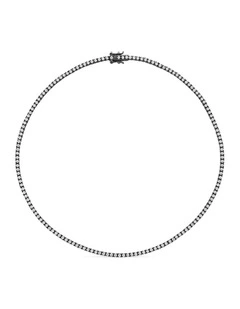 Flirtation Necklace with Diamonds in Black Rhodium