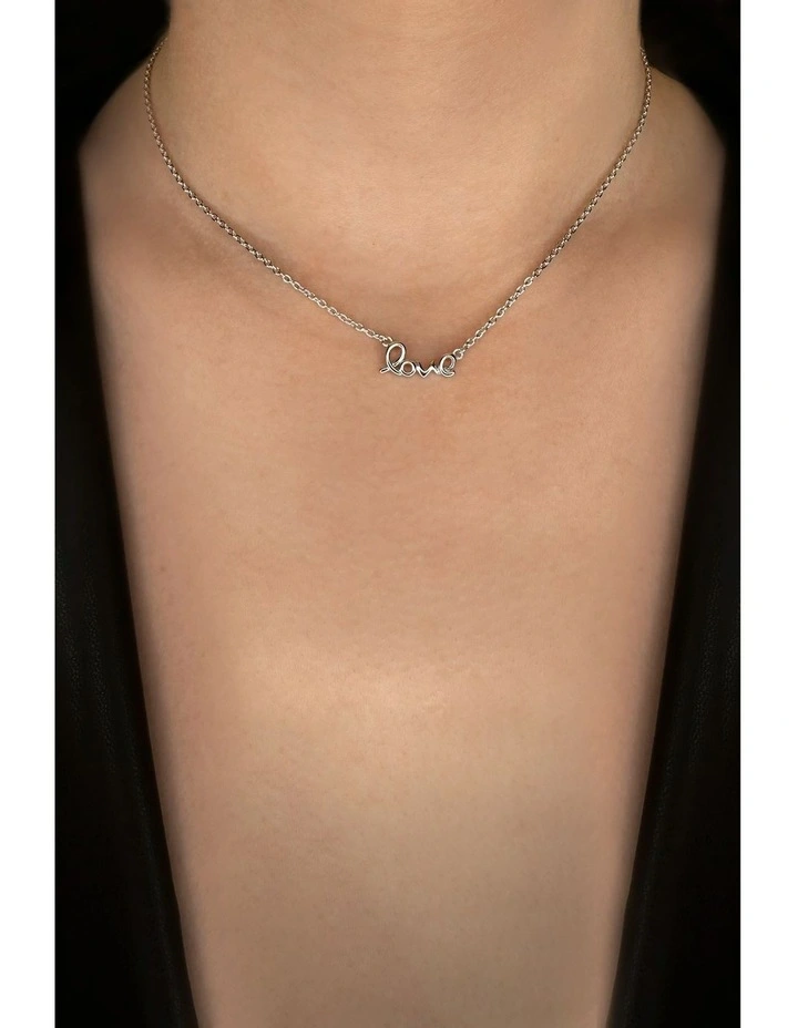 Love Necklace in Silver image 2