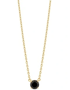 Raw Solitaire Necklace With Diamond in Gold