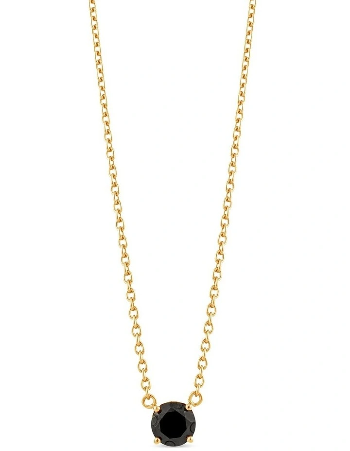Raw Solitaire Necklace With Diamond in Gold image 1