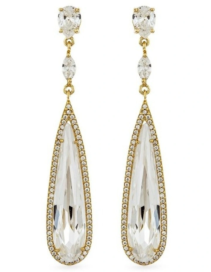 Seduction Earrings with Diamonds in Gold image 1