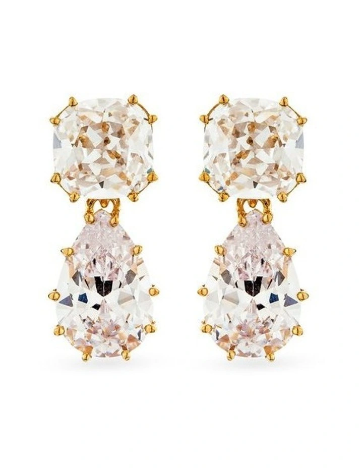 Splice Diamonds Drop Earrings in Gold image 1