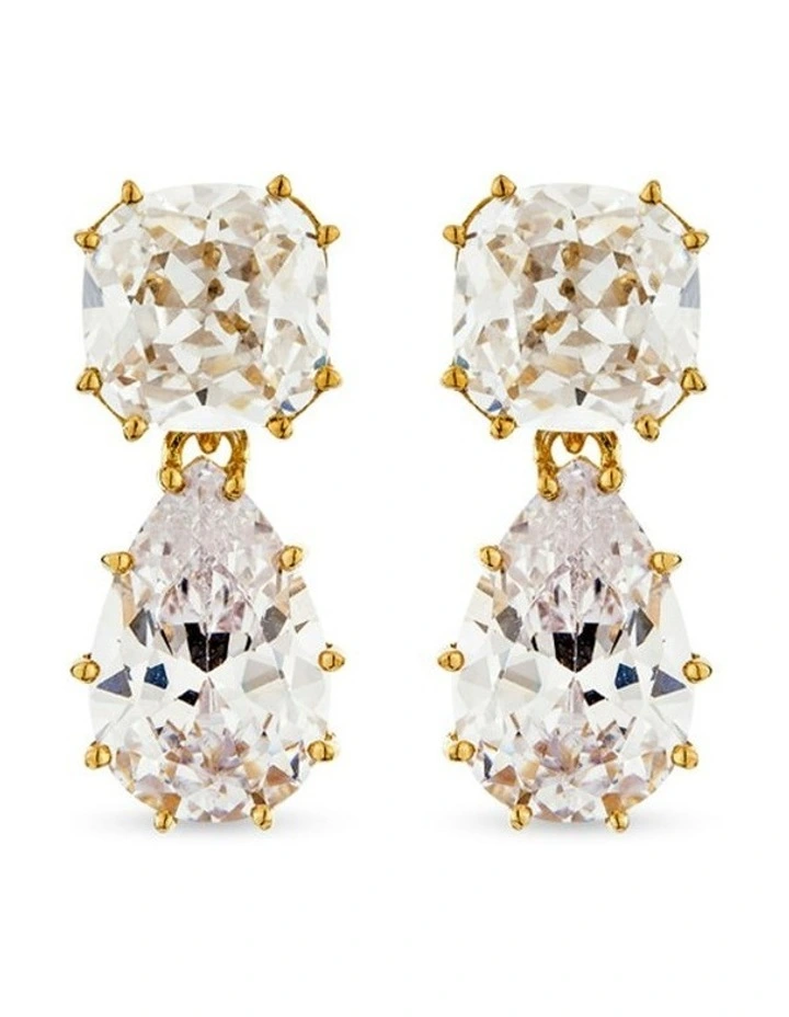 Splice Diamonds Drop Earrings in Gold image 2