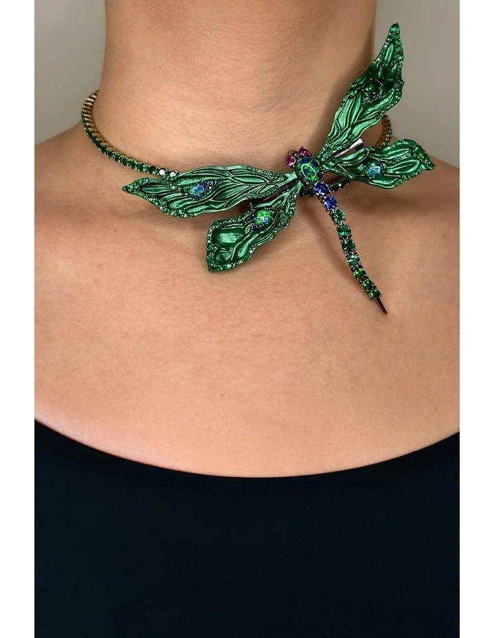 Dragonfly Choker in Black image 2