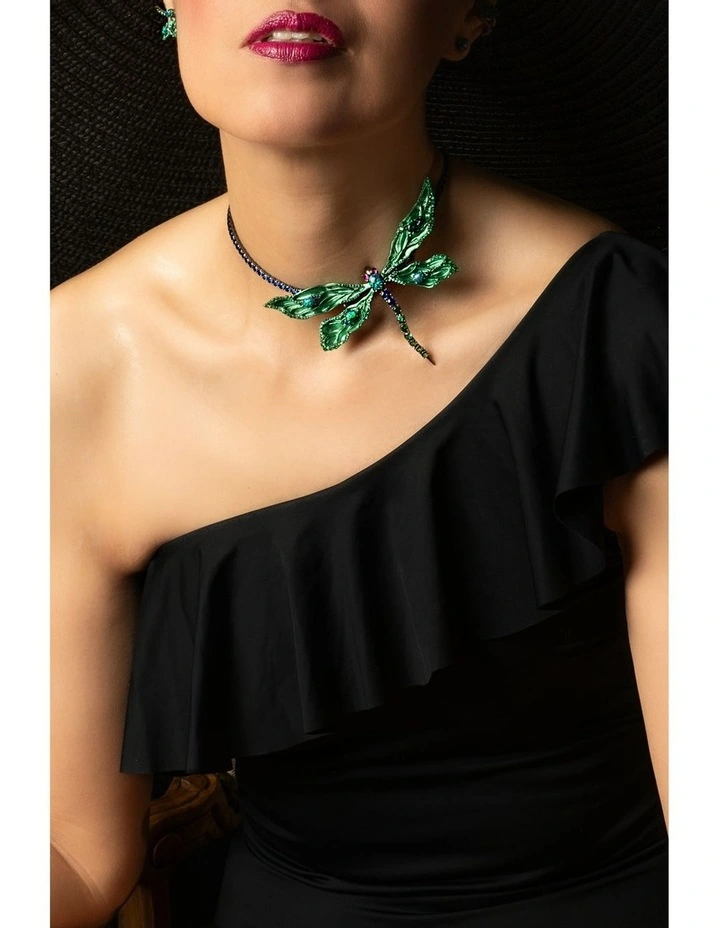 Dragonfly Choker in Black image 3