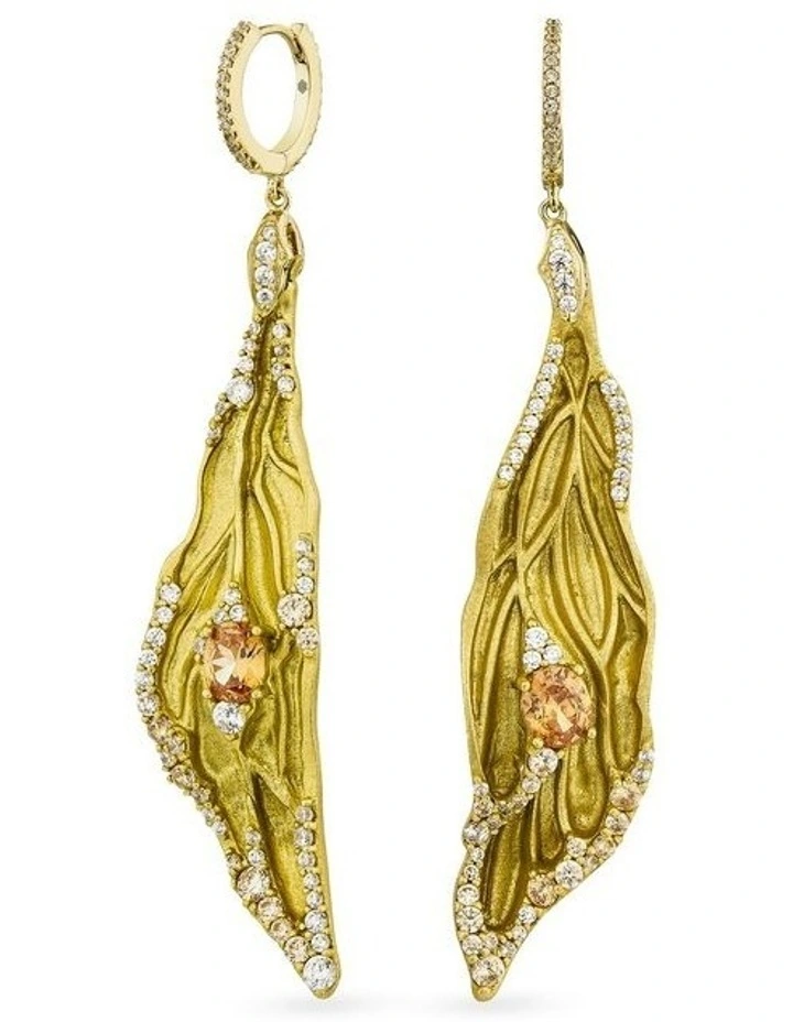 Wings of Flight Earrings in Gold image 1