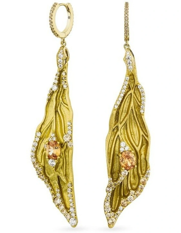 Wings of Flight Earrings in Gold image 2