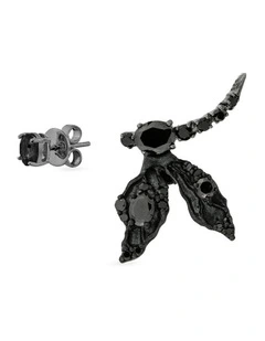 Dragonfly Stud Set With Diamonds in Black