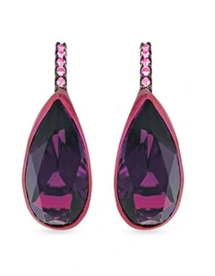 Beetle Earrings With Diamonds in Black