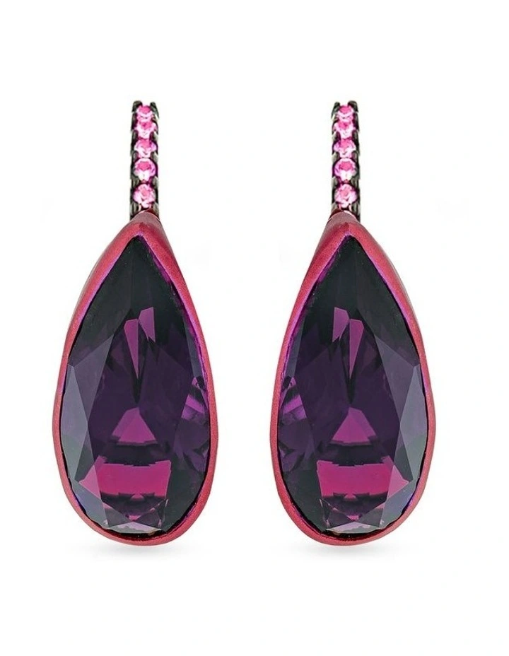 Beetle Earrings With Diamonds in Black image 1