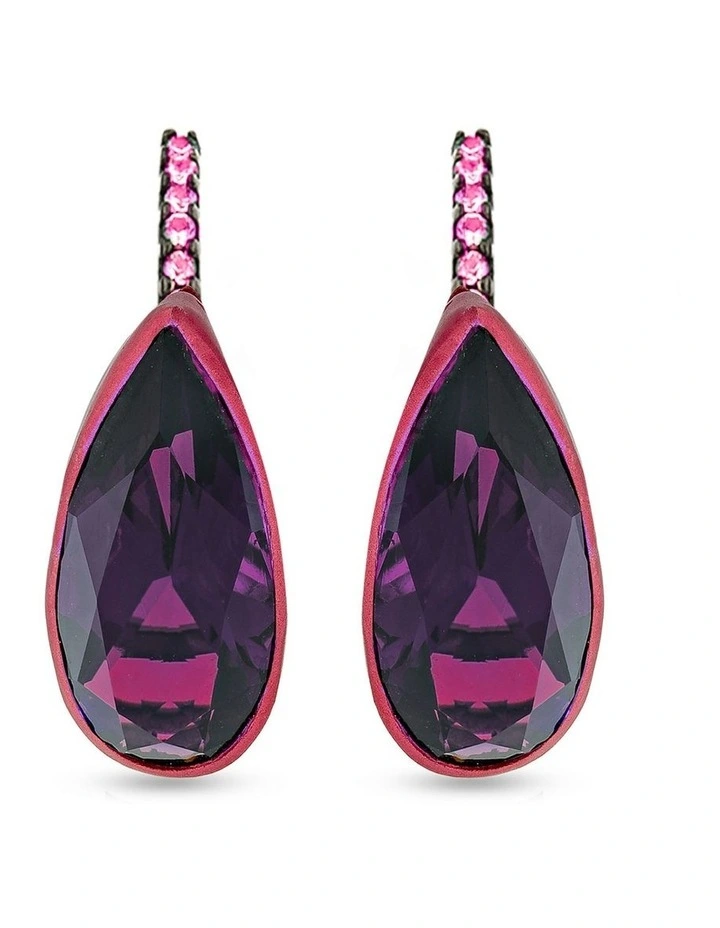 Beetle Earrings With Diamonds in Black image 2