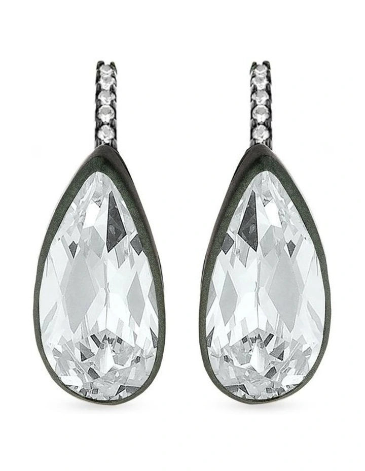 Beetle Earrings With Diamonds in Silver image 1