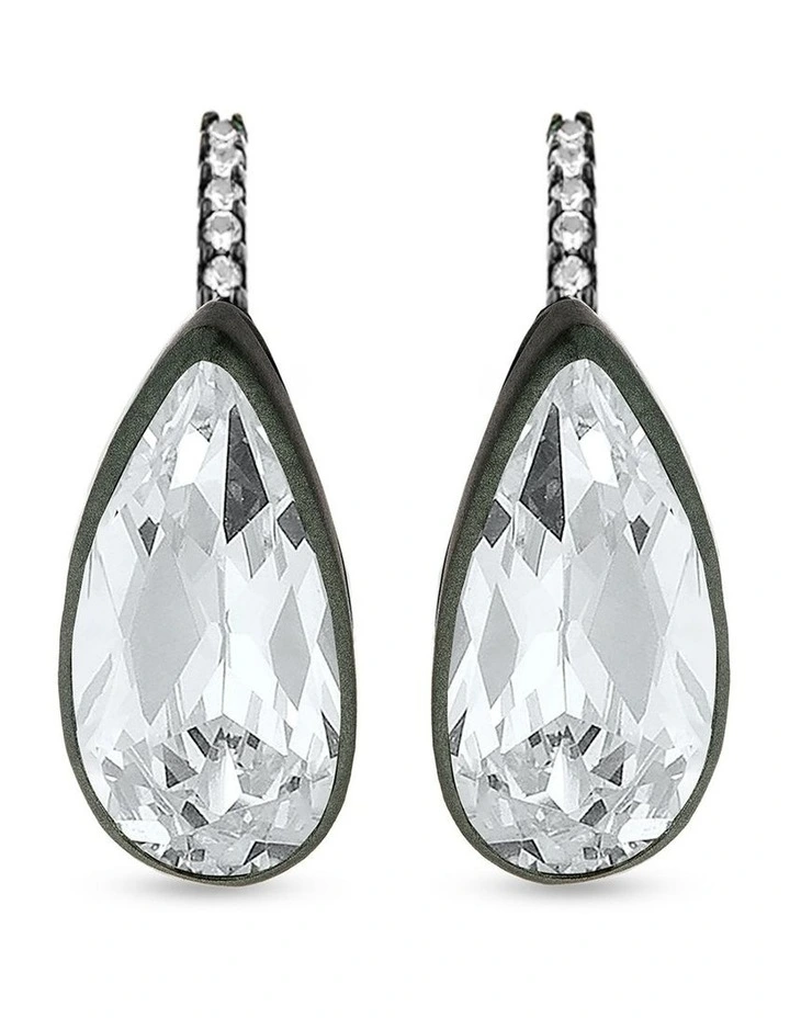 Beetle Earrings With Diamonds in Silver image 2