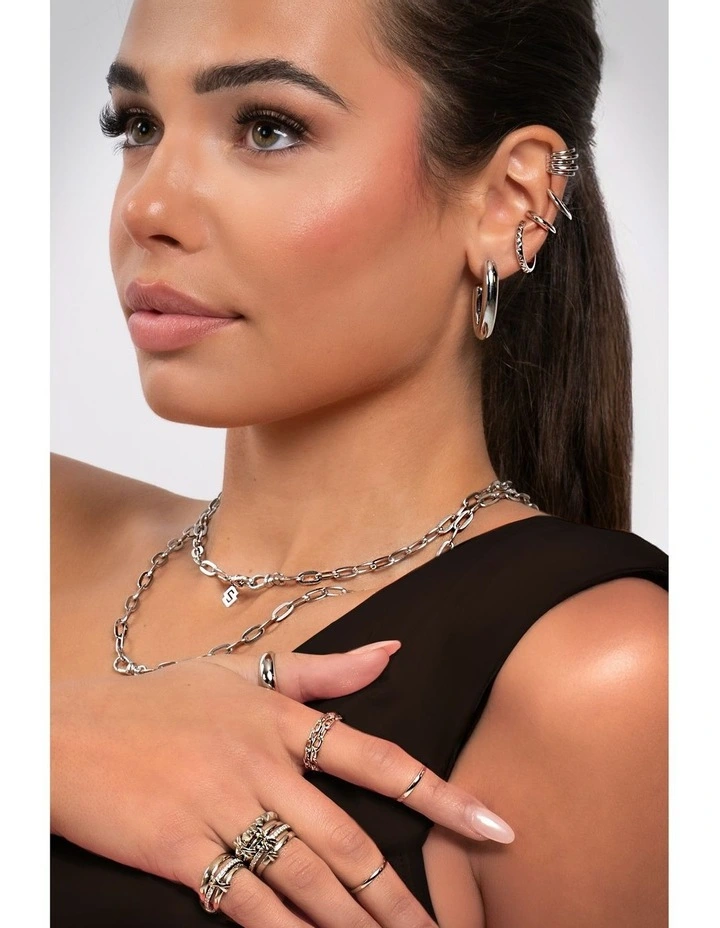 XSolid Grande Earrings in Silver image 2