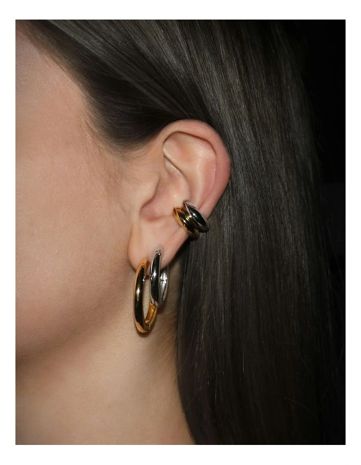 XSolid Earrings in Black Rhodium image 2
