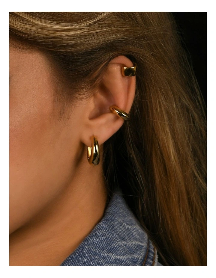 XSculpt Huggie Grande Earrings in Black Rhodium image 2
