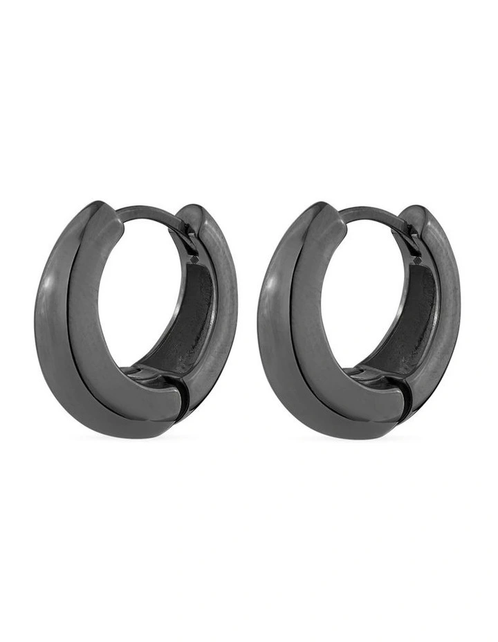 XSculpt Huggie Grande Earrings in Black Rhodium image 4