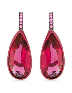 Beetle Earrings with Rubys & with Diamonds in Black