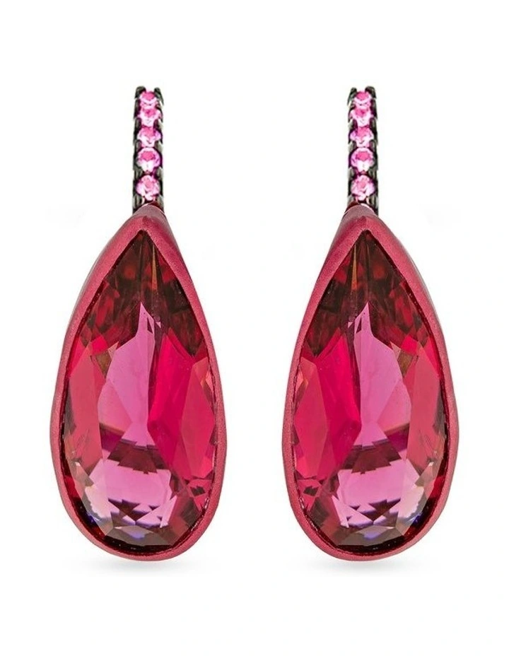 Beetle Earrings with Rubys & with Diamonds in Black image 1