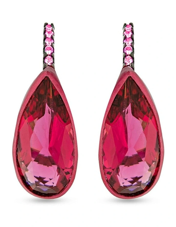 Beetle Earrings with Rubys & with Diamonds in Black image 2