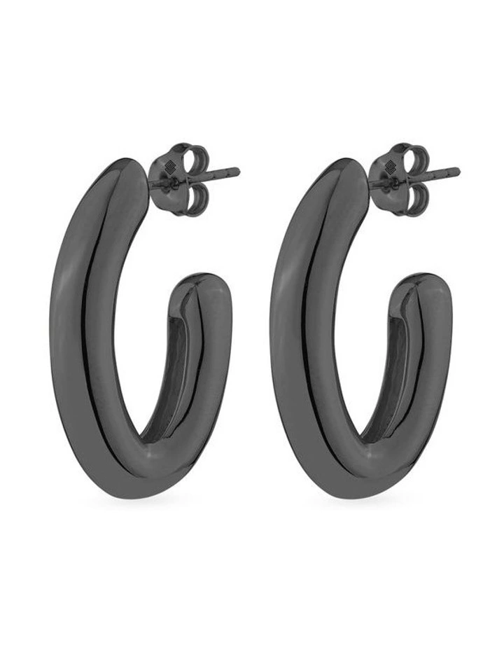 XSolid Grande Earrings in Black Rhodium image 1