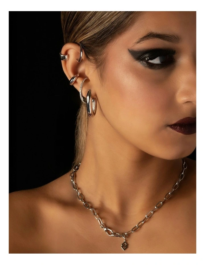 XSolid Grande Earrings in Black Rhodium image 2