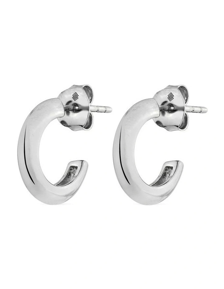XSolid Earrings in Silver image 1