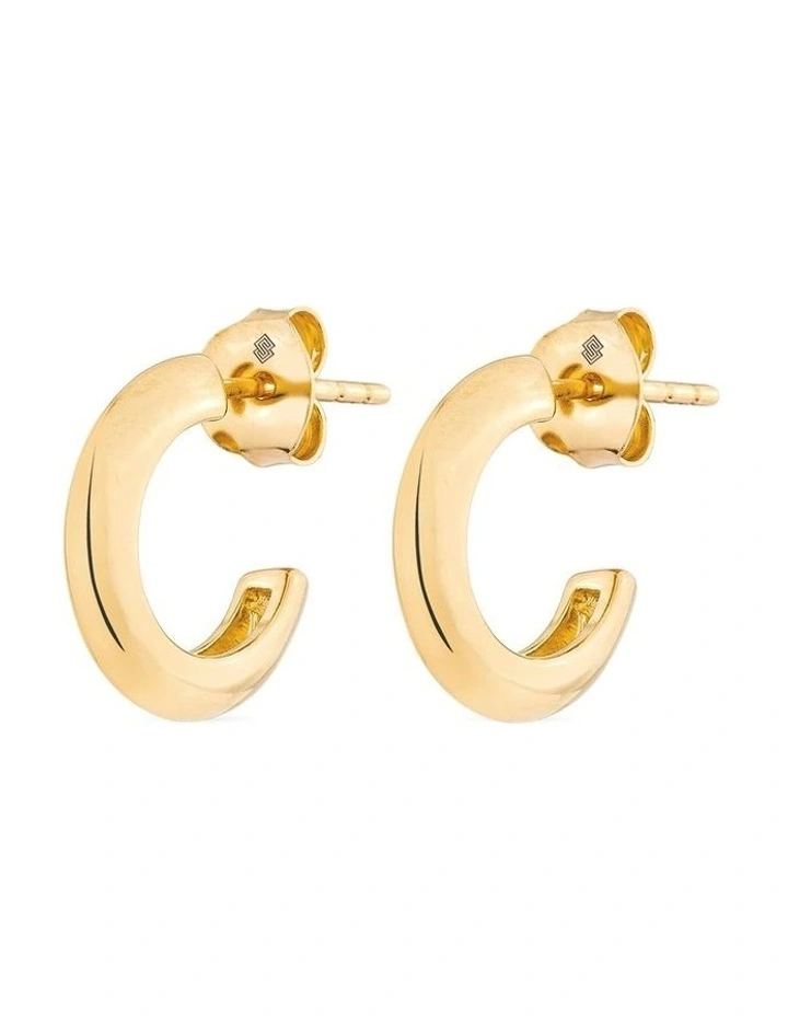 XSolid Earrings in Gold image 4
