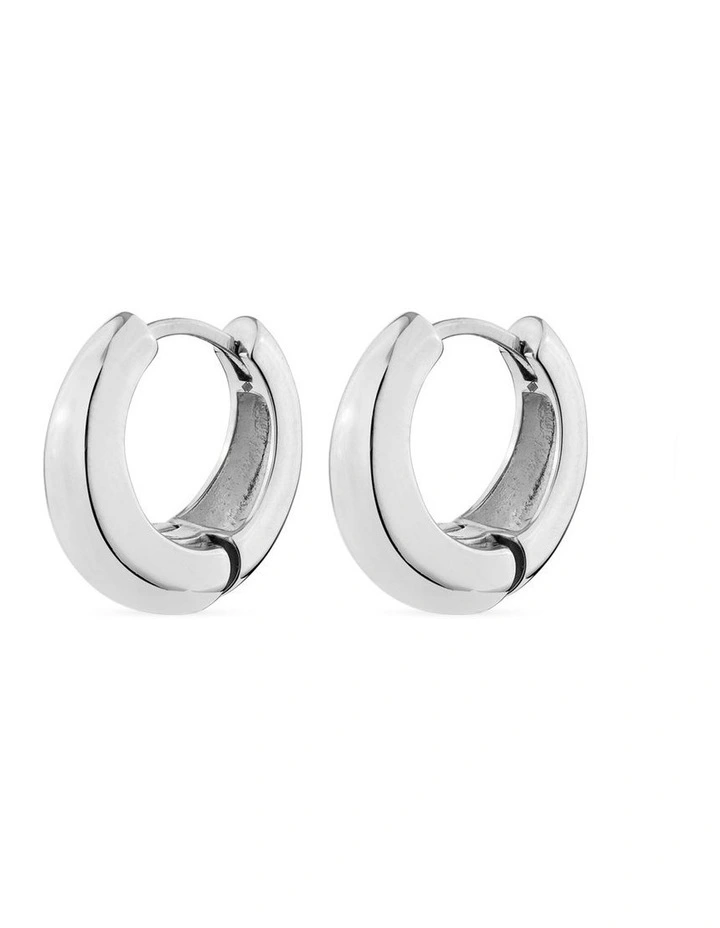 XSculpt Huggie Grande Earrings in Silver image 4