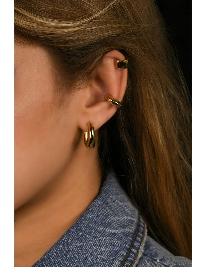 XSculpt Huggie Grande Earrings in Gold image 2