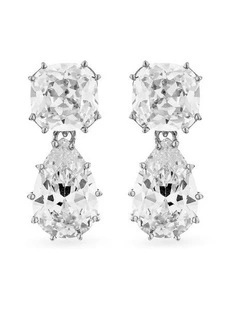 Splice Drop Earrings With Diamonds in Silver