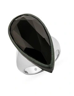 Beetle Ring With Diamond in Silver