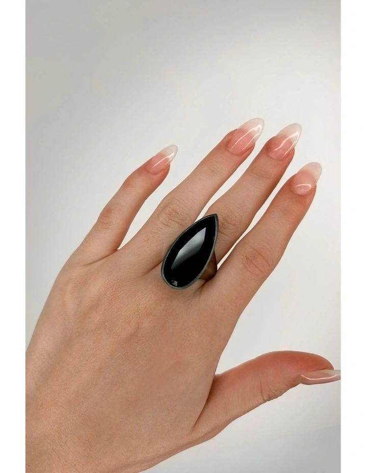 Beetle Ring With Diamond in Silver image 2
