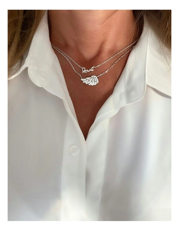 Guardian Necklace With Diamonds in Gold image 2