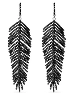 Freedom Earrings With Diamonds in Black