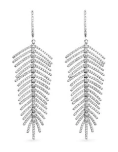 Freedom Petite Earrings With Diamonds in Silver