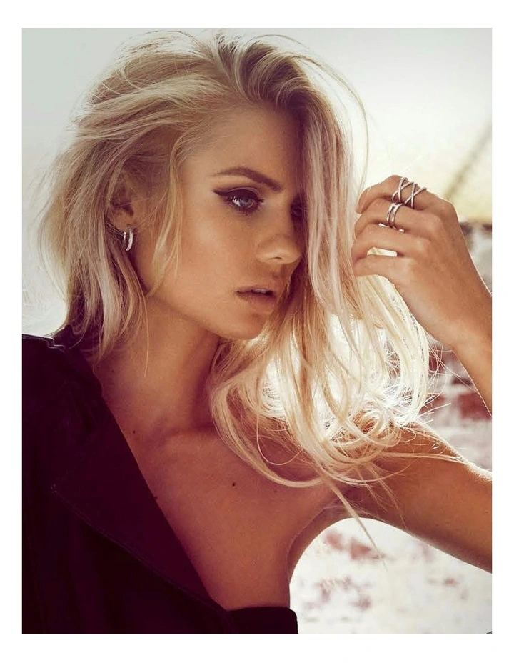 Double Axis Ring With Diamonds in Multi image 3