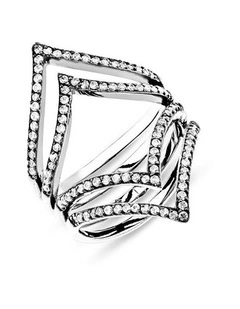 Shine Ring With Diamonds in Multi